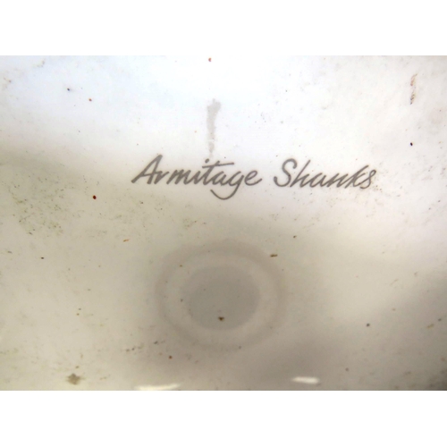 309 - SMALL ARMITAGE SHANKS WHITE GLAZED SCHOOL SINK- GARDEN PLANTER HEIGHT 7