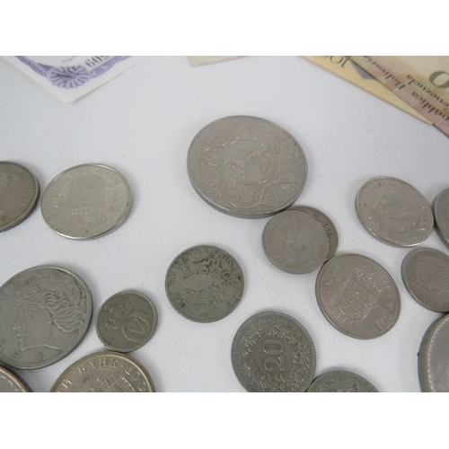 163 - MIXED COINS AND NOTES