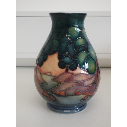 88 - MOORCROFT MAMOURA VASE ON THE 7/5 SHAPE DESIGNED BY SALLY TUFFIN 1992 - HEIGHT 5.25