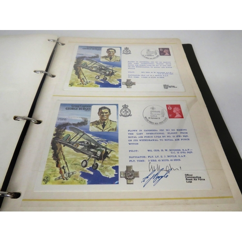 247 - ROYAL AIR FORCE COLLECTION OF ANNIVERSARY  EDITION FIRST DAY COVERS FROM 1976-1979 SIGNED BY POLITS ... 