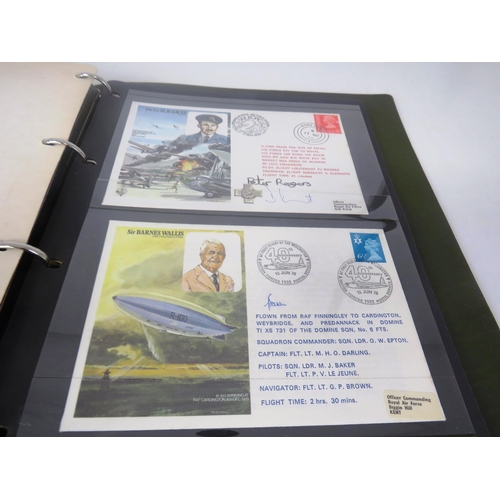 247 - ROYAL AIR FORCE COLLECTION OF ANNIVERSARY  EDITION FIRST DAY COVERS FROM 1976-1979 SIGNED BY POLITS ... 