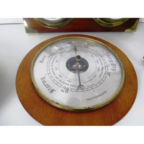 263 - SELECTION OF CLOCKS AND BAROMETERS INCLUDES MESTCLOX, METAMEC, BENTIMO ETC