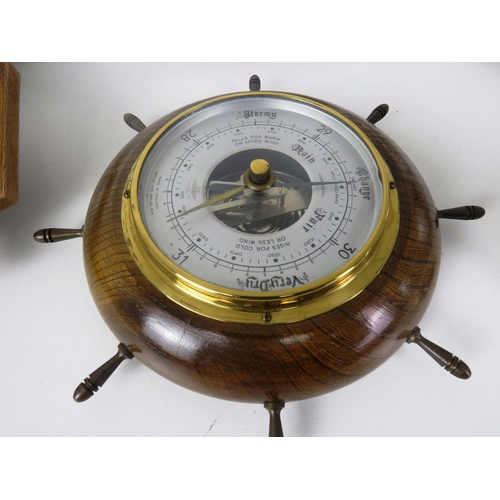 263 - SELECTION OF CLOCKS AND BAROMETERS INCLUDES MESTCLOX, METAMEC, BENTIMO ETC