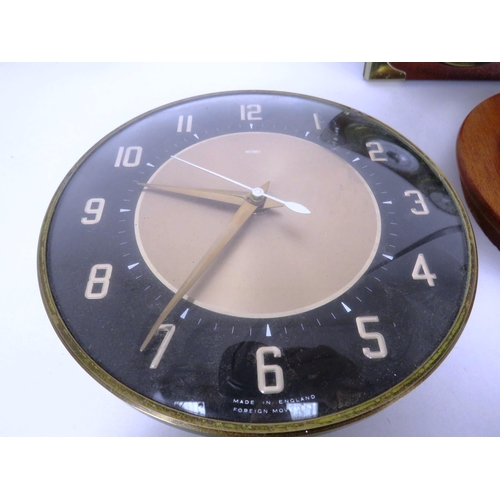 263 - SELECTION OF CLOCKS AND BAROMETERS INCLUDES MESTCLOX, METAMEC, BENTIMO ETC