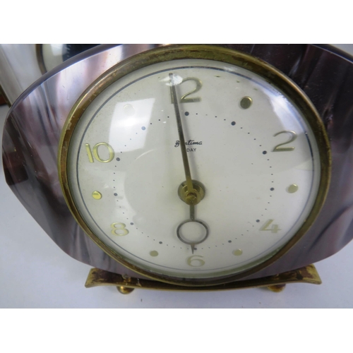 263 - SELECTION OF CLOCKS AND BAROMETERS INCLUDES MESTCLOX, METAMEC, BENTIMO ETC