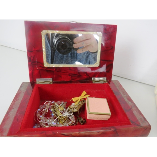 268 - TRAY OF MISCELLANEOUS INCLUDES JEWELLERY, BOXED STRATTON CIGARETTE CASE, TOP TRUMPS etc