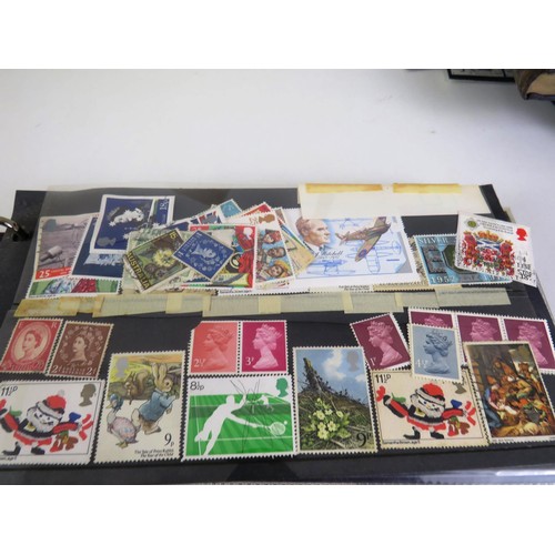 271 - 2 x BOXES FULL OF STAMPS AND 1ST DAY COVERS, LOOSE STAMPS ALBUMS etc