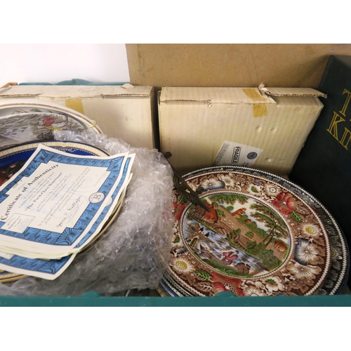 273 - LARGE BOX FULL OF COLLECTORS PLATES INCLUDES TITANIC QUEEN OF THE OCEAN, GLASS CORONATION PLATES etc