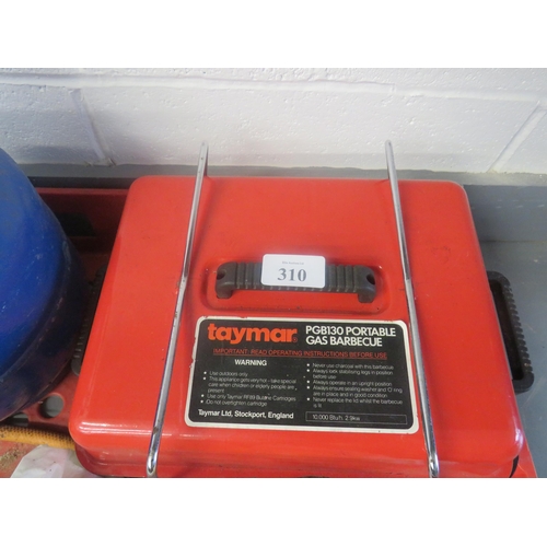 310 - PORTABLE GAS BARBEQUE WITH GAS CYLINDER