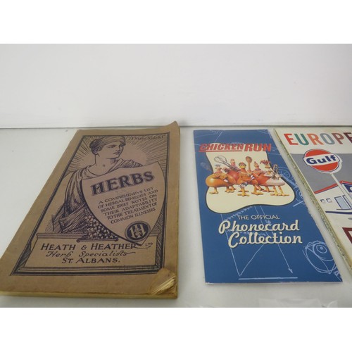 299 - TWO TRAYS OF MISCELLANEOUS EPHEMERA & COLLECTABLES INCLUDES BOOKS, MAPS, HMS CAP RIBBONS, TEENAGE MU... 