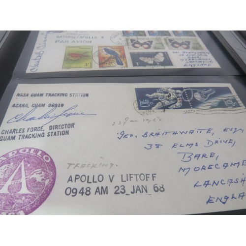 325 - 30 x SHEETS OF SPACE FIRST DAY COVERS INCLUDES SIGNED ONE FROM APPOLLO