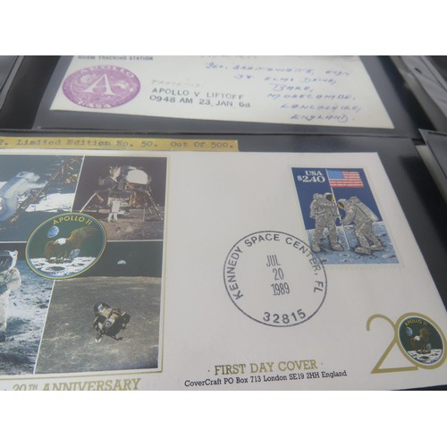 325 - 30 x SHEETS OF SPACE FIRST DAY COVERS INCLUDES SIGNED ONE FROM APPOLLO