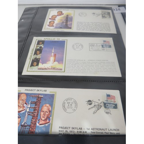 325 - 30 x SHEETS OF SPACE FIRST DAY COVERS INCLUDES SIGNED ONE FROM APPOLLO