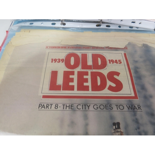 337 - FOLDER OF 1970'S/80'S NEWSPAPERS OF YORKSHIRE/LEEDS INCLUDES 3D GLASSES AND NEWSPAPERS