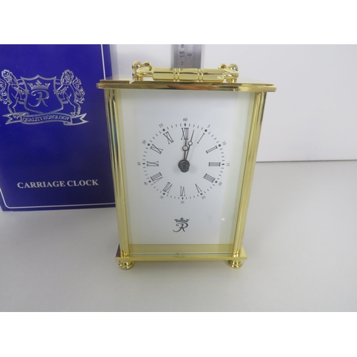 356 - 2 x QUALITY HOROLOGY BOXED CARNAGE CLOCKS AND BOXED TUMASET PEWTER TANKARDS