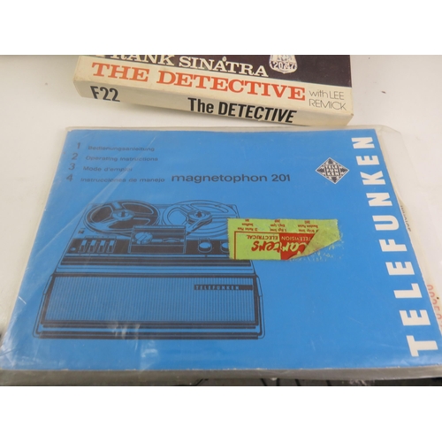 358 - TELEFUNKEN MAGNETOPHON 201 TAPE RECORDER/PLAY WORKING WITH INSTRUCTIONS AND A SELECTION OF TAPES