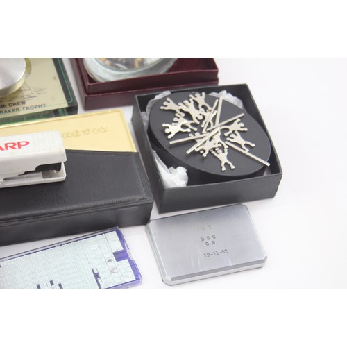 408 - Joblot Of Assorted DESK ACCESSORIES Inc Pencil Sharpener, Paper Weights Etc