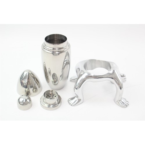 419 - Chrome & Stainless Steel Backbend XCS-BB Cocktail Shaker & Stand By Carrol Boyes