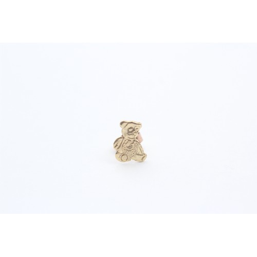 421 - 9ct Gold Teddybear Fine Stud Earrings (0.3g)