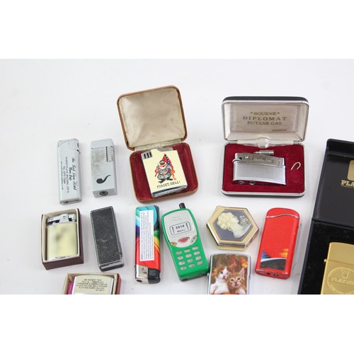 434 - 25 x Assorted Cigarette LIGHTERS Inc Brother-Lite, Playboy, Hadson etc