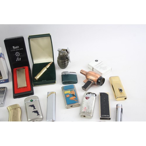 431 - 25 x Assorted Cigarette LIGHTERS Inc Win, Mosda, Maruman etc