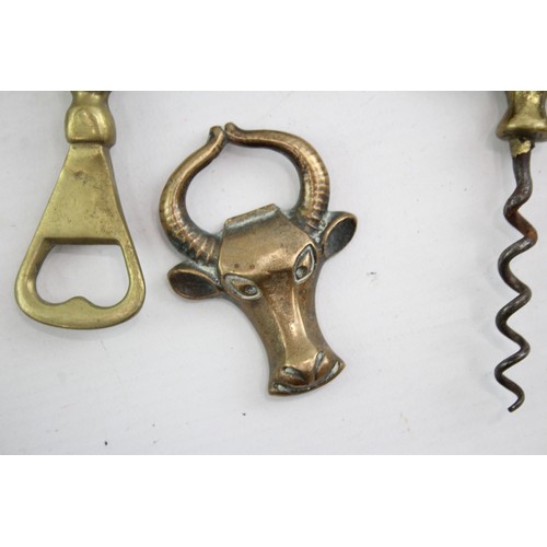 440 - 13 x Vintage BREWERIANA Corkscrews & Bottle Openers Inc Brass, Animals, Novel