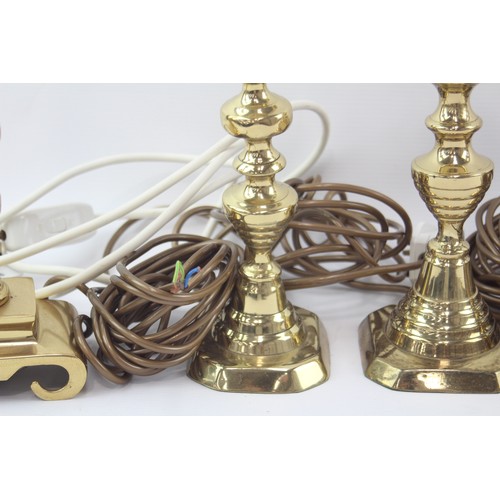 450 - 6 x Assorted Vintage Brass Table Lamps