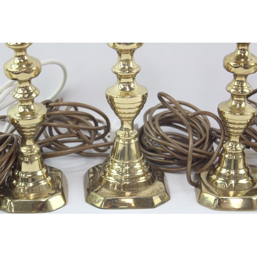 450 - 6 x Assorted Vintage Brass Table Lamps