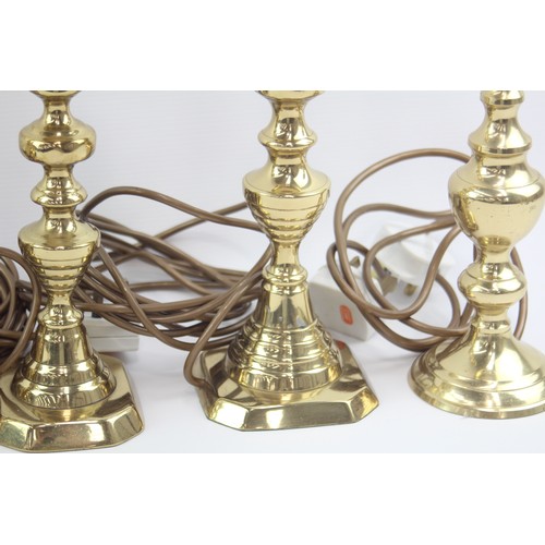 450 - 6 x Assorted Vintage Brass Table Lamps