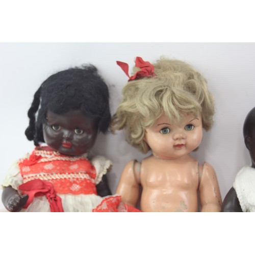 462 - 7 x Assorted Vintage DOLLS Inc Composite, Baby Doll Etc