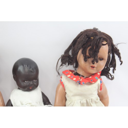 462 - 7 x Assorted Vintage DOLLS Inc Composite, Baby Doll Etc