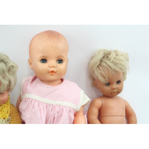 464 - 8 x Assorted Vintage Plastic Dolls Inc Palitoy, DTD, Etc