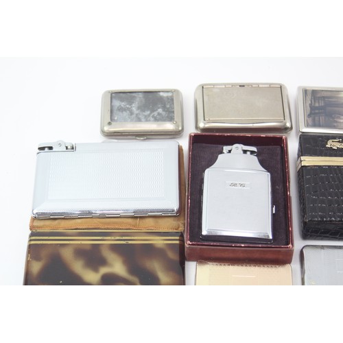 467 - 20 x Assorted Vintage TOBACCIANA Cigarette Cases includes Ronson, Lighter etc