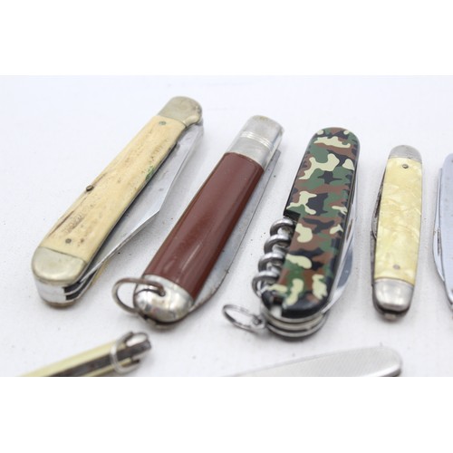 498 - 12 x Vintage Assorted Pocket KNIVES