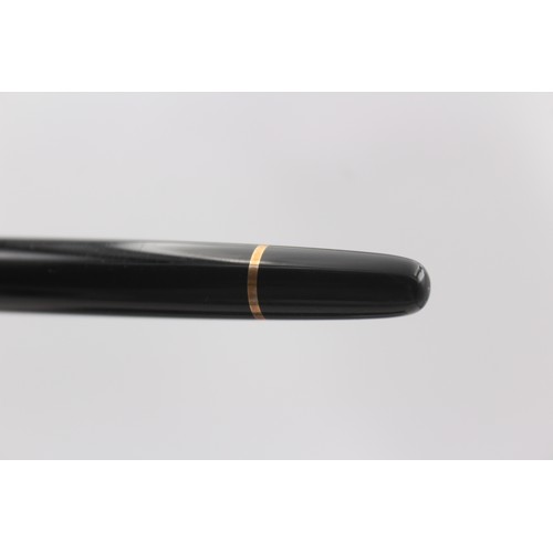 510 - MONTBLANC Meisterstuck Black FOUNTAIN PEN with 14ct White Gold Nib WRITING Boxed