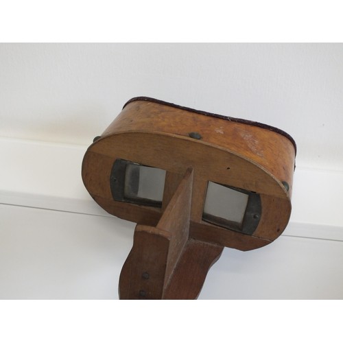 205 - VINTAGE WOODEN STEREOSCOPE