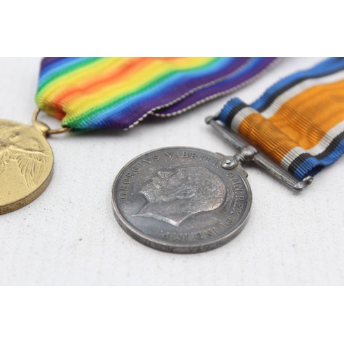 539 - WW1 Medal Pair & Original Ribbons Named 202444 Pte A.C. Harrison, Manchester Reg