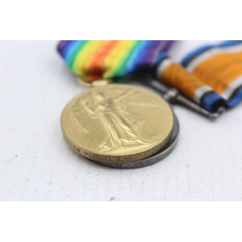 539 - WW1 Medal Pair & Original Ribbons Named 202444 Pte A.C. Harrison, Manchester Reg