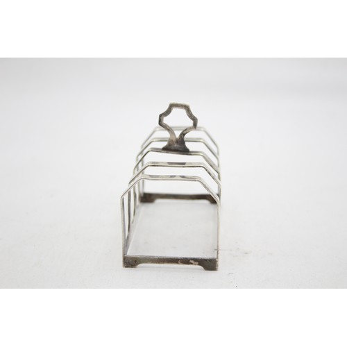 546 - Vintage Hallmarked 1933 Birmingham STERLING SILVER 5 Bar Toastrack (53g)