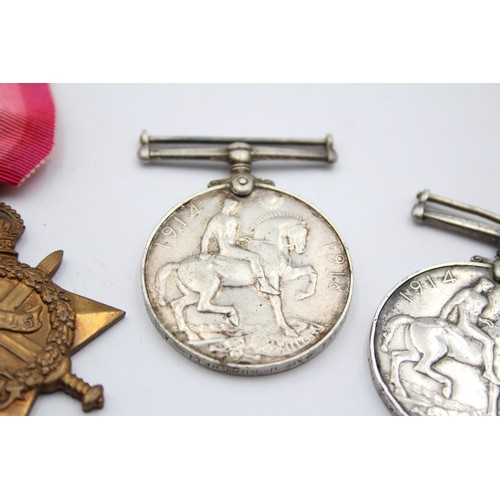 587 - 3 x WW1 Medals Named 1914-15 Star Pte Taylor R. Lancs, War Pte Gallier KSLI, Etc