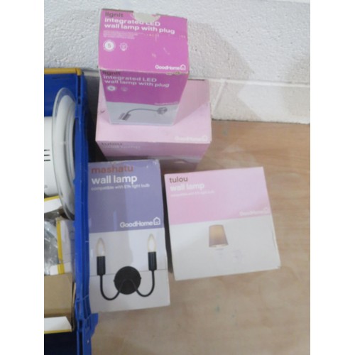 619 - 2 x BOXES OF ASSORTED LAMPS AND LIGHTS