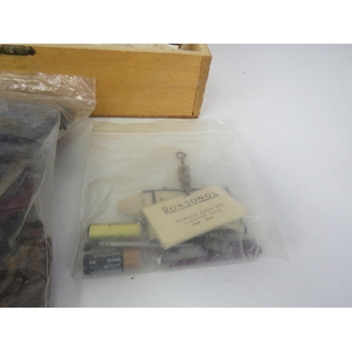 136 - QUANTITY OF LIGHTER SPARE PARTS, CASES, POUCHES AND PAPERWORK