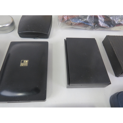 136 - QUANTITY OF LIGHTER SPARE PARTS, CASES, POUCHES AND PAPERWORK