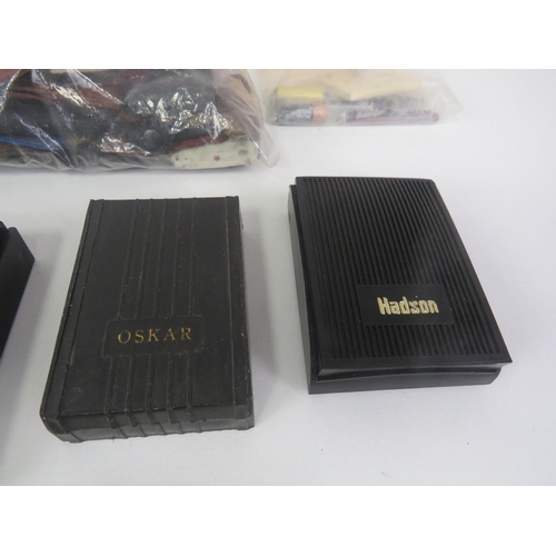 136 - QUANTITY OF LIGHTER SPARE PARTS, CASES, POUCHES AND PAPERWORK