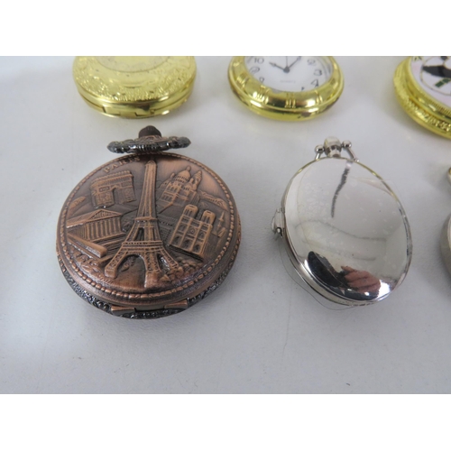 165 - QUARTZ POCKET WATCHES (LIKE NEW) NEEDS NEW BATTERY