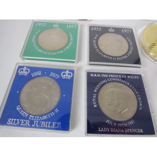 61 - 20 x COLLECTORS COINS INCLUDES COMMEMORATIVE, COIN COVERS 1983 UNCIRCULATED £1 COIN AND GOLD PLATED