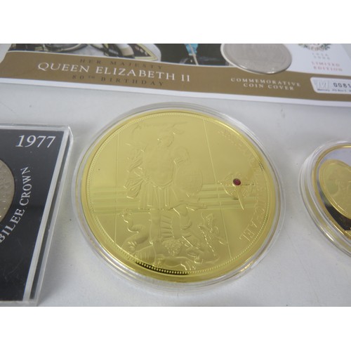 61 - 20 x COLLECTORS COINS INCLUDES COMMEMORATIVE, COIN COVERS 1983 UNCIRCULATED £1 COIN AND GOLD PLATED