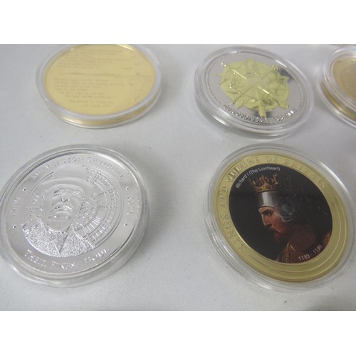 63 - 20 x COLLECTORS INCLUDES COMMEMORATIVE PROOF GOLD PLATED COINS