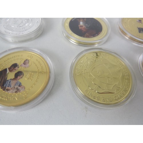 63 - 20 x COLLECTORS INCLUDES COMMEMORATIVE PROOF GOLD PLATED COINS