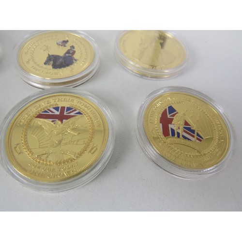 63 - 20 x COLLECTORS INCLUDES COMMEMORATIVE PROOF GOLD PLATED COINS